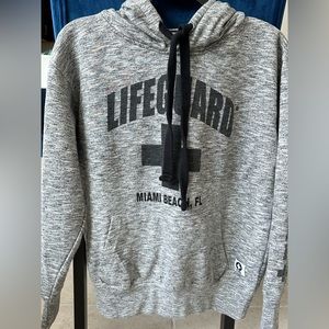 LIFEGUARD Official Ladies Miami Beach FL Hoodie Color: Gray Size: S